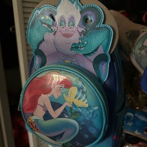 Loungefly Little Mermaid Backpack - Blue and Purple
